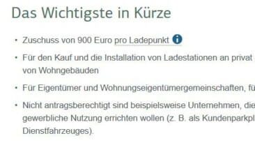 Weitere 300 Millionen Euro für die Installation privater Ladestationen