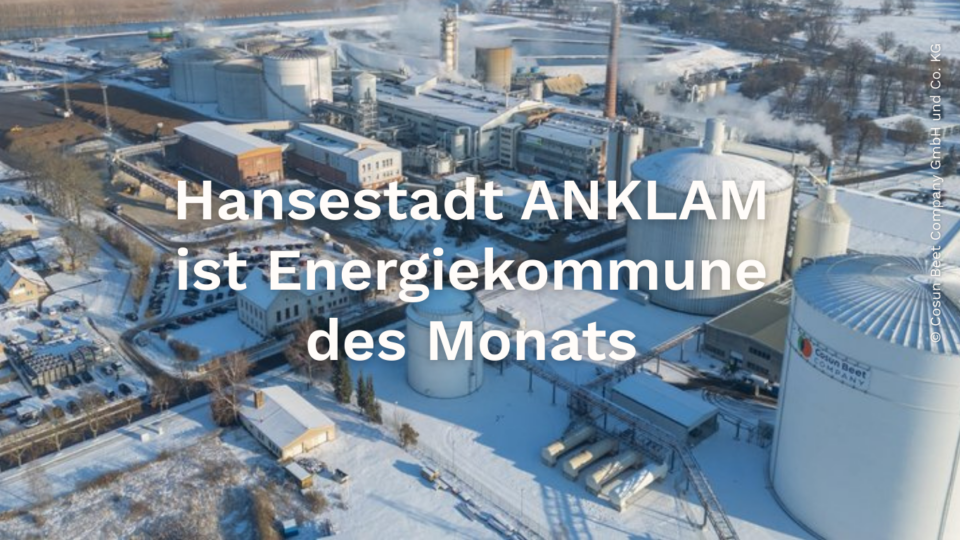 Hansestadt Anklam wird zur Energie-Kommune des Monats Februar 2026 gekürt