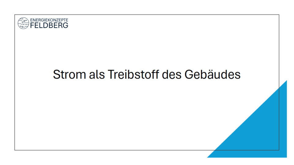 Strom als Gebäudetreibstoff 31.03.2026