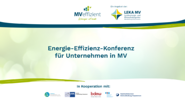 Energie-Effizienz-Konferenz für Unternehmen in Mecklenburg-Vorpommern am 4. Juni in Rostock